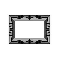 Intricate Greek Key Border, Minimalist, Geometric vector