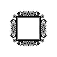 Elegant Floral Frame, Minimalist, Blank Space vector