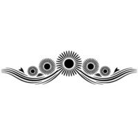Stylized Sunburst Ornament, Elegant Decorative Border vector