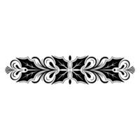 Intricate Black Floral Border, Elegant Element vector