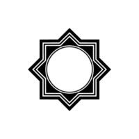Geometric Starburst, Minimalist, Circular Emblem, Star vector