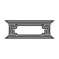 Art Deco Frame, Geometric Ornament, Elegant - Linear vector