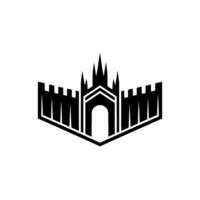 Geometric Fortress Emblem, Modern Gothic vector
