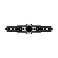 Art Deco Geometric Border, Circular Focal Point vector
