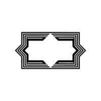 Geometric Deco Frame, Minimalist, Stripes vector