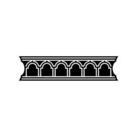 Gothic Arch Ornament, Linear, Vintage Border vector