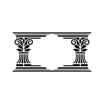 Classical Column Motif, Elegant, Minimalist Style vector