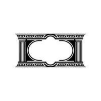 Art Deco Emblem, Elegant Framework, Minimalist vector