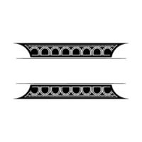 Art Deco Border Elements, Minimalist, Elegant Separation vector