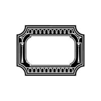 Art Deco Frame, Elegant Border, Vintage, Minimalist Composition, Monochrome vector