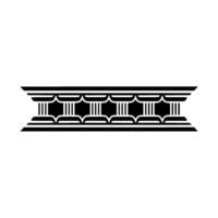 Geometric Classical Column Border, Minimalist vector