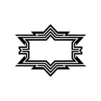 Geometric Star Frame, Minimalist, Blank Space, Abstract vector