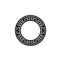 Geometric Greek Border, Minimalist, Circle vector