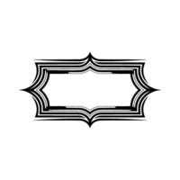 Abstract Geometric Frame, Layered Stripes, Minimalist vector