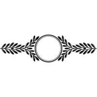 Elegant Circular Ornament, Botanical Border vector