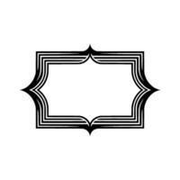 Geometric Deco Frame, Minimalist, Elegant Border, Invitation vector