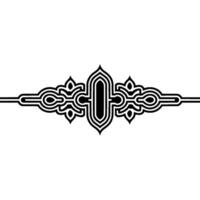 Elegant Black Ornamental Divider, Vintage Style, Linear vector