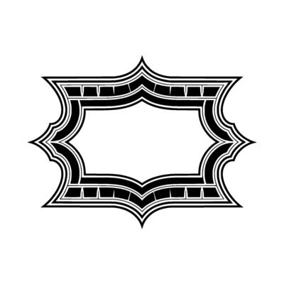 Geometric Deco Frame, Elegant Border, Vintage, Ornament