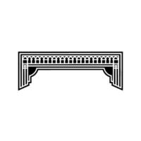 Art Deco Archway Silhouette, Minimalist, Linear vector