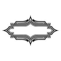 Geometric Deco Frame, Elegant Outline, Minimalist - Art deco vector