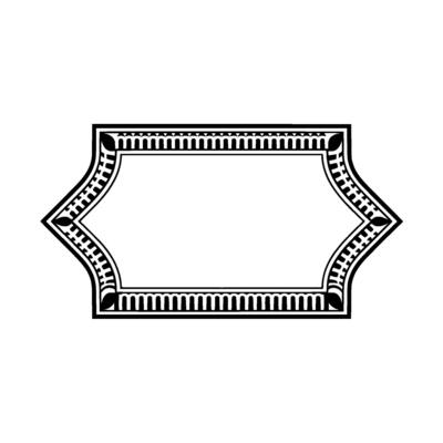 Art Deco Ornament Border, Elegant Geometric