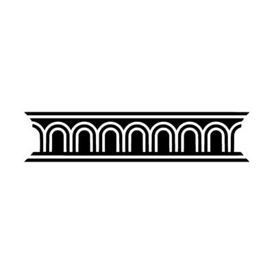 Geometric Archway Border, Art Deco Style