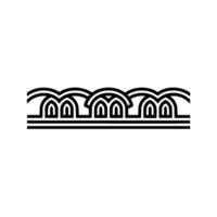 Geometric Celtic Border, Minimalist, Line art vector