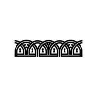 Art Deco Key Motif, Geometric Border, Vintage vector