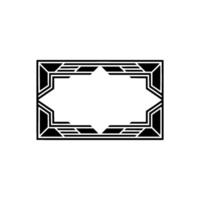 Geometric Deco Frame, Minimalist, Elegant Border, - Style vector