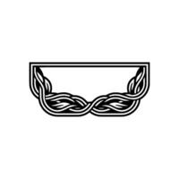 Intricate Celtic Knot Frame, Minimalist vector