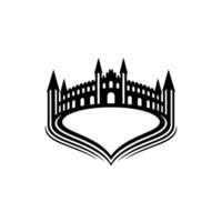 Regal Fortress Silhouette, Symbolic of Strength and Legacy vector