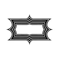 Geometric Deco Frame, Minimalist, Elegant Outline - Minimalism vector