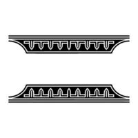 Art Deco Border Elements, Geometric, Vintage Style, Linear vector