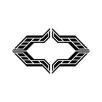 Geometric Diamond Emblem, Modern Abstract vector