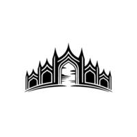 Regal Gateway Gothic Arch Emblem, Minimalist vector