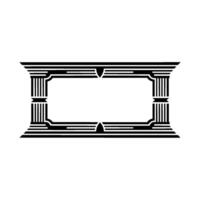 Art Deco Frame, Geometric Ornament, Elegant Border, Vintage, Minimalist vector