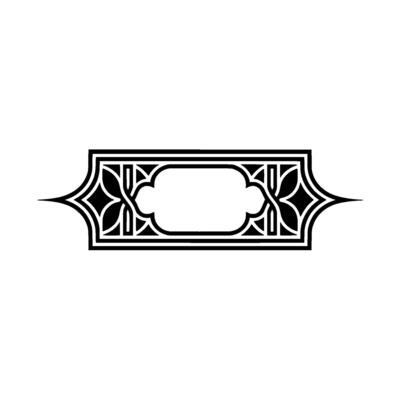 Art Deco Ornament, Elegant Border, Vintage Element, Pattern