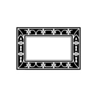 Gothic Frame, Intricate Ornamentation, Vintage vector