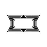 Art Deco Frame, Geometric Ornamentation, Vintage, Minimalist vector