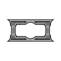 Art Deco Frame, Geometric Elegance, Minimalist - Minimalism vector