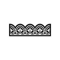Intricate Black Border, Moorish, Decorative Element vector