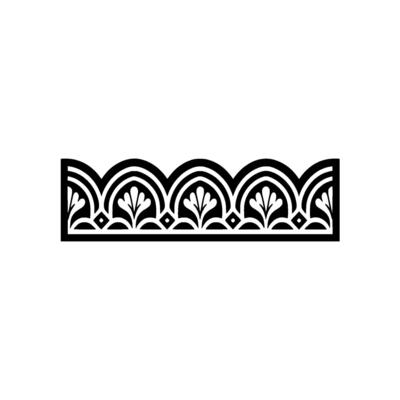 Intricate Black Border, Moorish, Decorative Element
