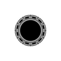 Geometric Portal, Minimalist, Circular Emblem vector