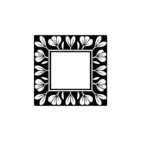 Stylized Floral Frame, Minimalist, Elegant Border vector