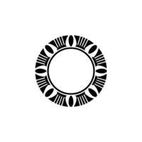 Geometric Sun Emblem, Minimalist Circular vector