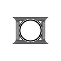 Geometric Circle Frame, Art Deco Style, Minimalist - Abstract vector