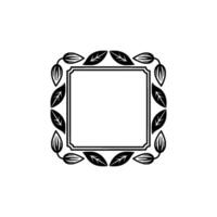 Elegant Botanical Frame, Vintage Element, Floral vector