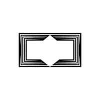 Geometric Framework, Minimalist, Abstract Contour vector