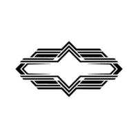Geometric Deco Emblem, Modern Abstract - Lineart vector