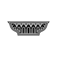 Intricate Deco Bowl, Geometric Ornamentation vector